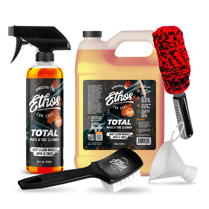 Adam's Polishes Wheel & Tire Cleaner Gallon, Professional All in One Tire & Wheel Cleaner Works,Wheel Brush & Tire Brush, Car Wash Wheel Cleaning