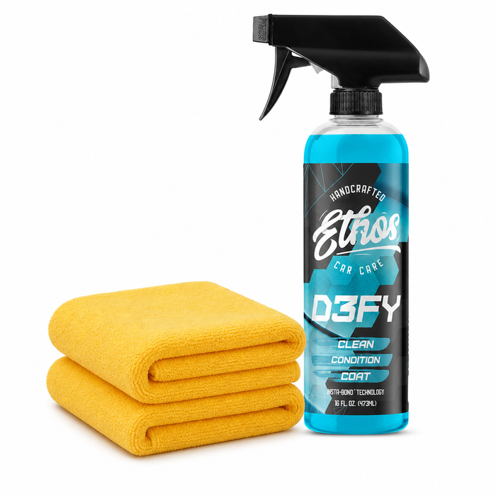 DEFY Starter bundle: 1x DEFY Ceramic Waterless Wash 16oz + Plush Microfiber 2-Pack
