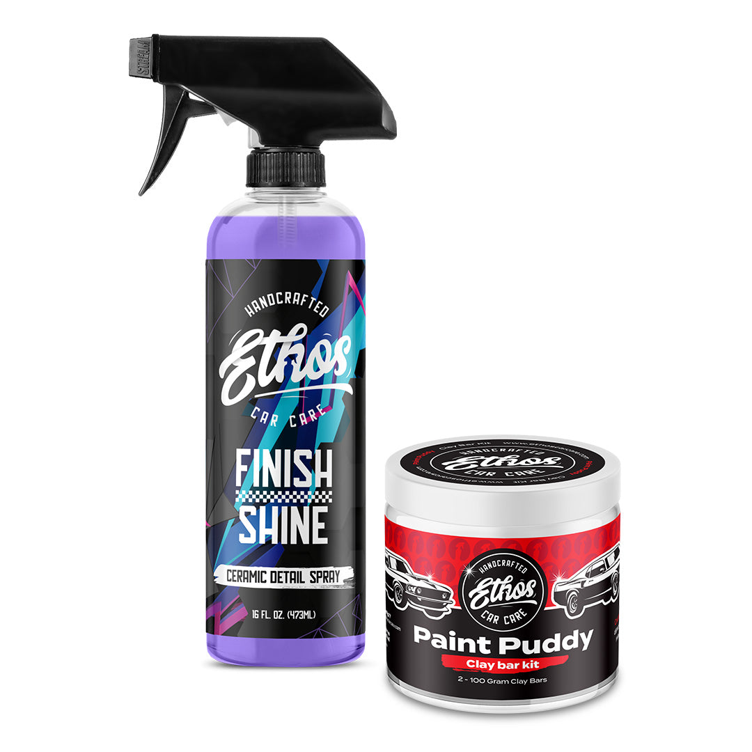  Ethos Finish Shine - Ceramic Detail Spray, Spray Wax For Car  Detailing Quick Detail Car Wax, Waterless Car Cleaning & Hydrophobic  Polymers, Clay Bar Lubricant