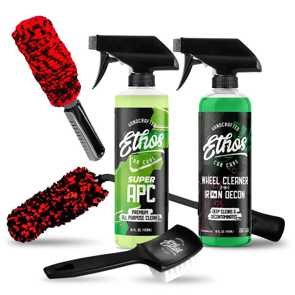 Ethos Handcrafted Car Care Ethos Wheel Cleaner - Car Wheel Cleaner Spray -  Brake Dust, Iron Remover - Color