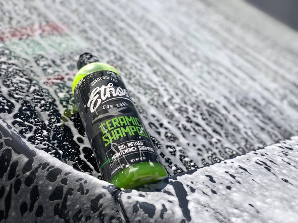 Foam cannon pre-wash on a ceramic coated vehicle