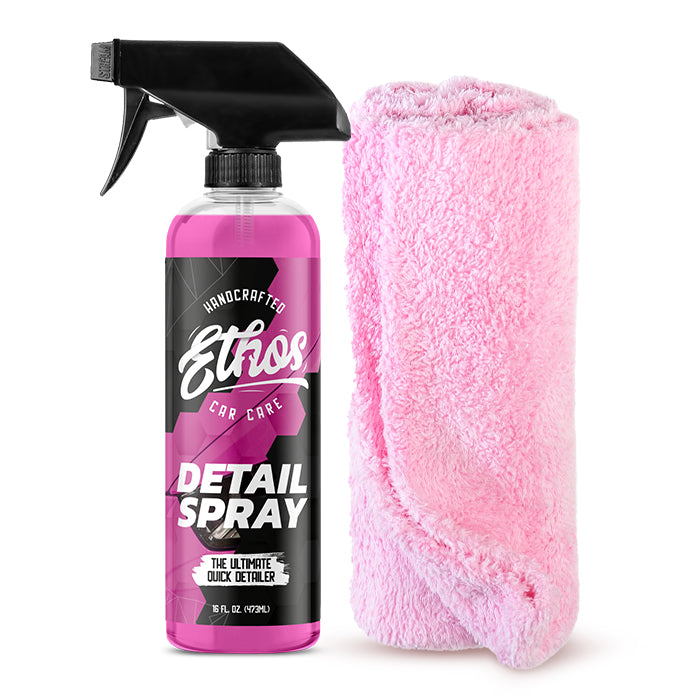 Bottle + Plush Pink Microfiber