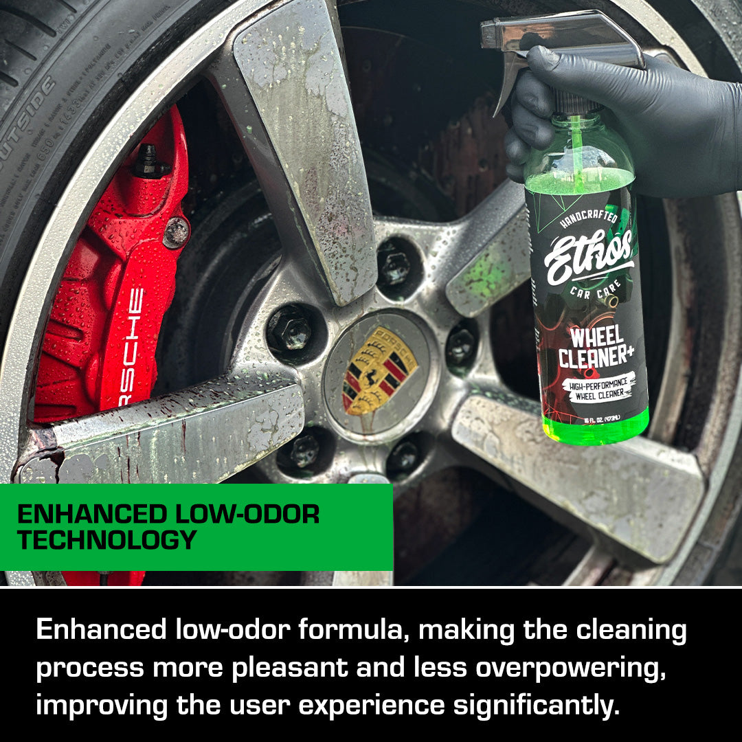 Rev Auto Wheel Cleaning Kit - 2 Item Wheel and Tire Cleaning Kit Includes  16oz Car Wheel Cleaner and Wheel Cleaner Brush Works For All Wheels and