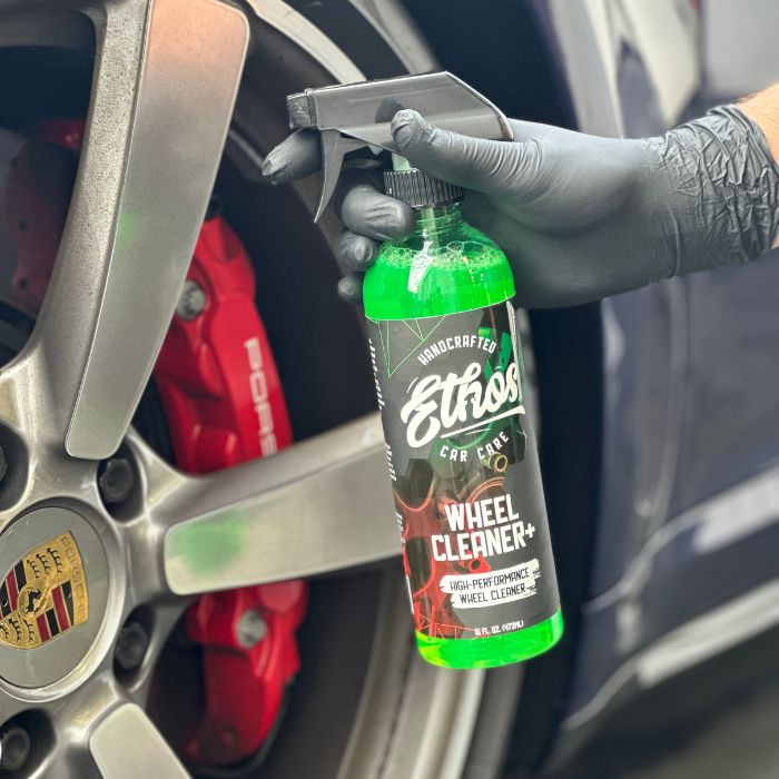 Work on cool, dry wheels out of direct sun. Spray Wheel Cleaner liberally over the face, barrel and calipers.