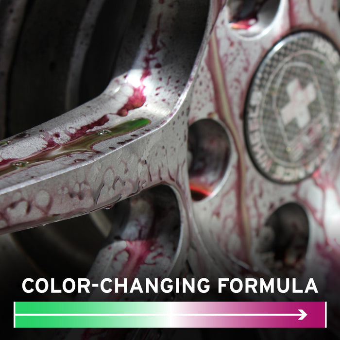 Agitate with a soft wheel brush or mitt, getting into the barrels and around the lug nuts.