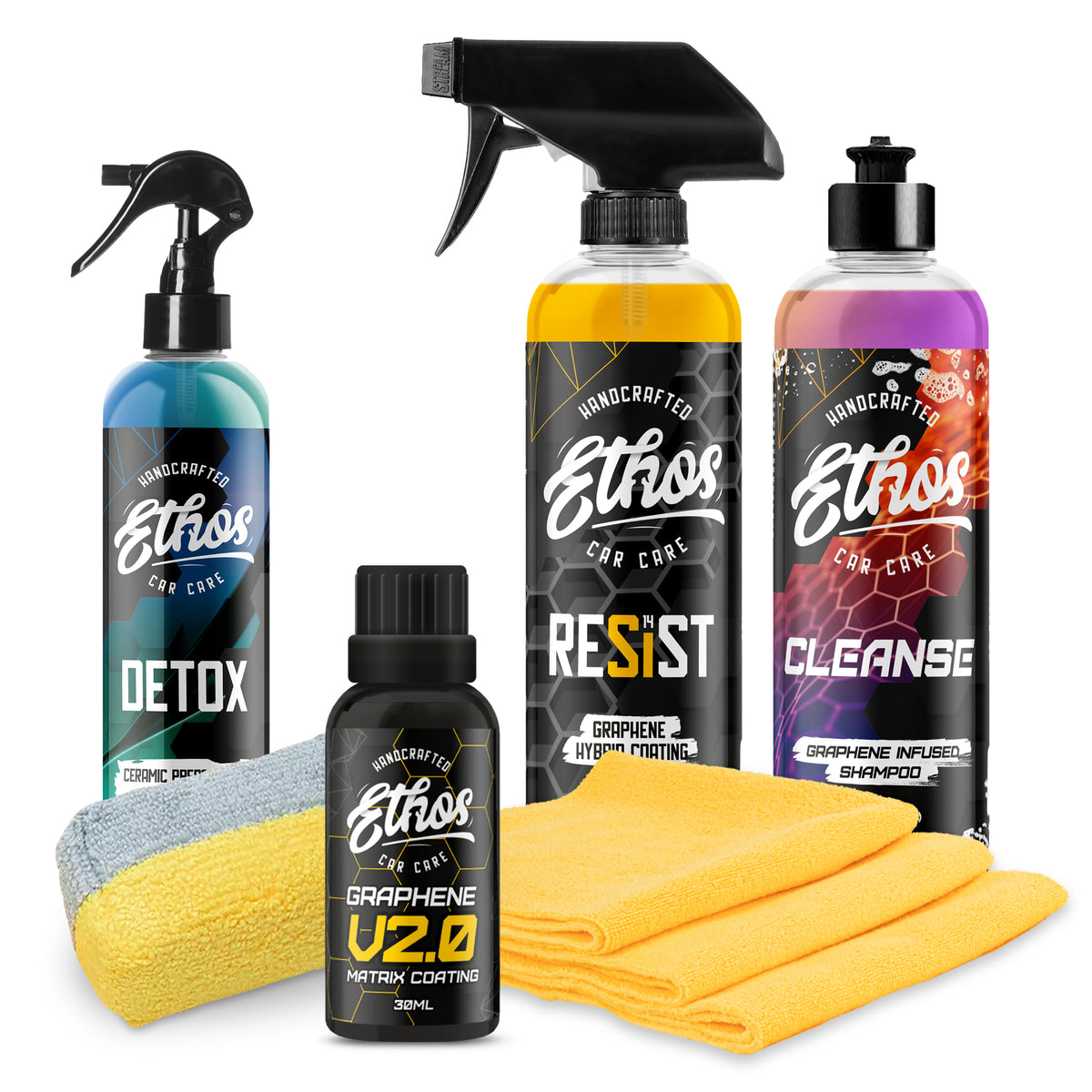 Nanotech Surface Solutions Detailing Kit Includes Carpet Cleaner,  Windshield Rain Repellent- Increase Visibility During Rainy Days,  Water-less Ceramic Wash, Interior Cleaner, Car Shampoo- 16 Oz.