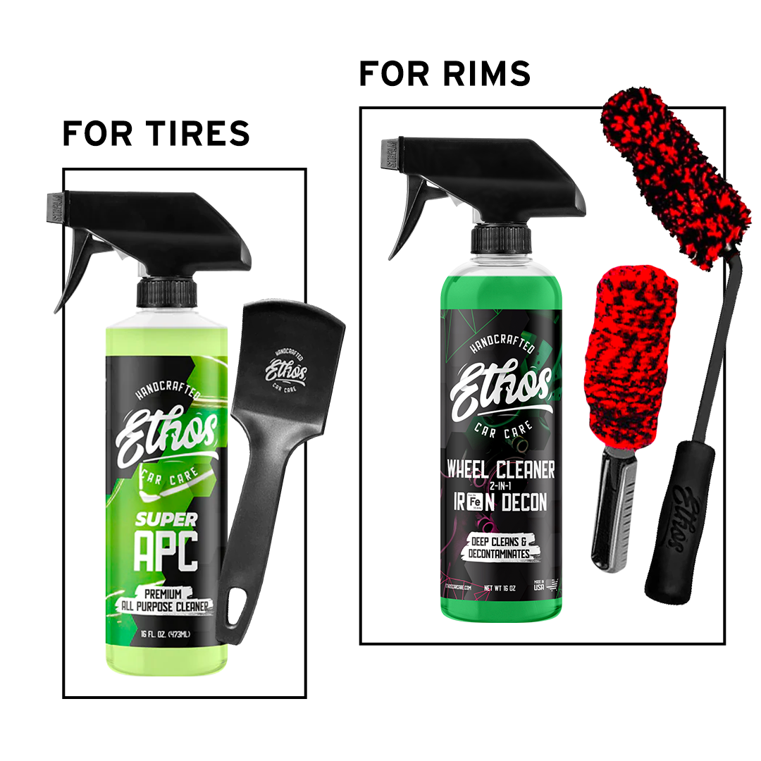 Ethos Wheel Cleaner - Car Wheel Cleaner Spray - Brake Dust, Iron Remover -  Color Change Technology - Professional Strength Formula (16 Oz)