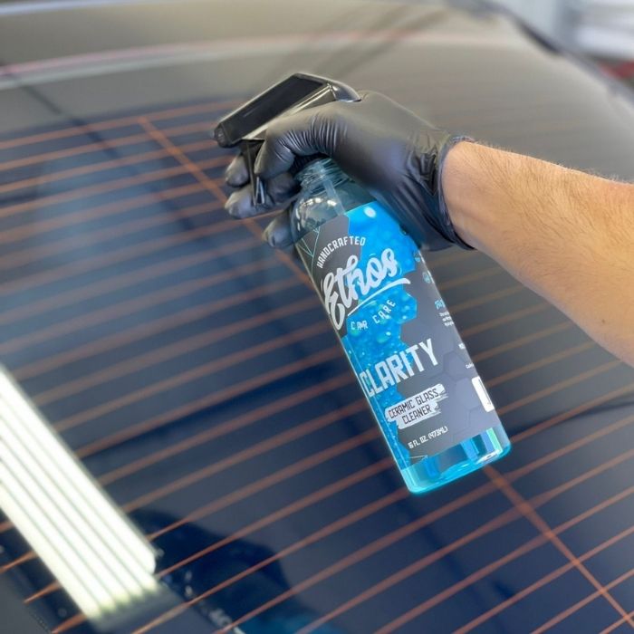 Ethos Car Care - NEW! Clarity – Ceramic Glass Cleaner 🌟 Introducing the  best auto glass cleaner you've ever used! This SiO2-infused formula creates  a layer of hydrophobic protection as you clean.