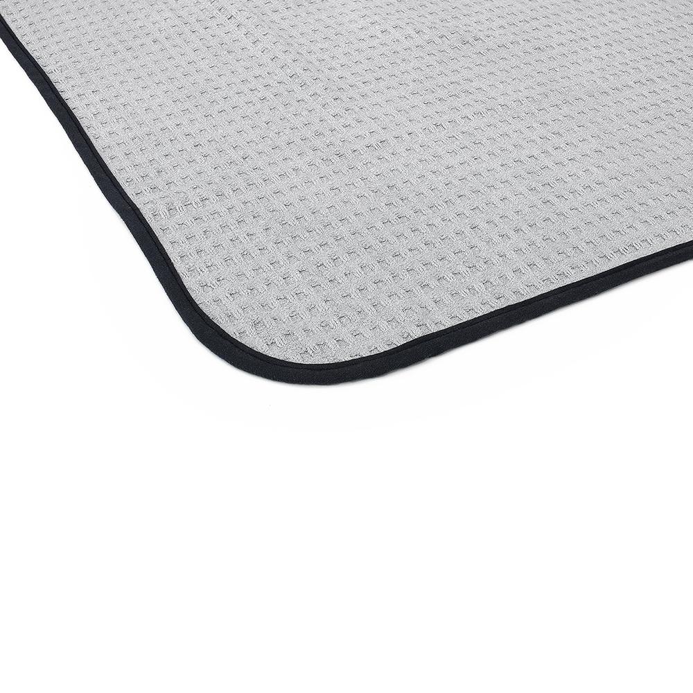 Liquid X Gray Matter Waffle Weave Drying Towel with Silk Edges - 25 x -  LiquidX Car Care
